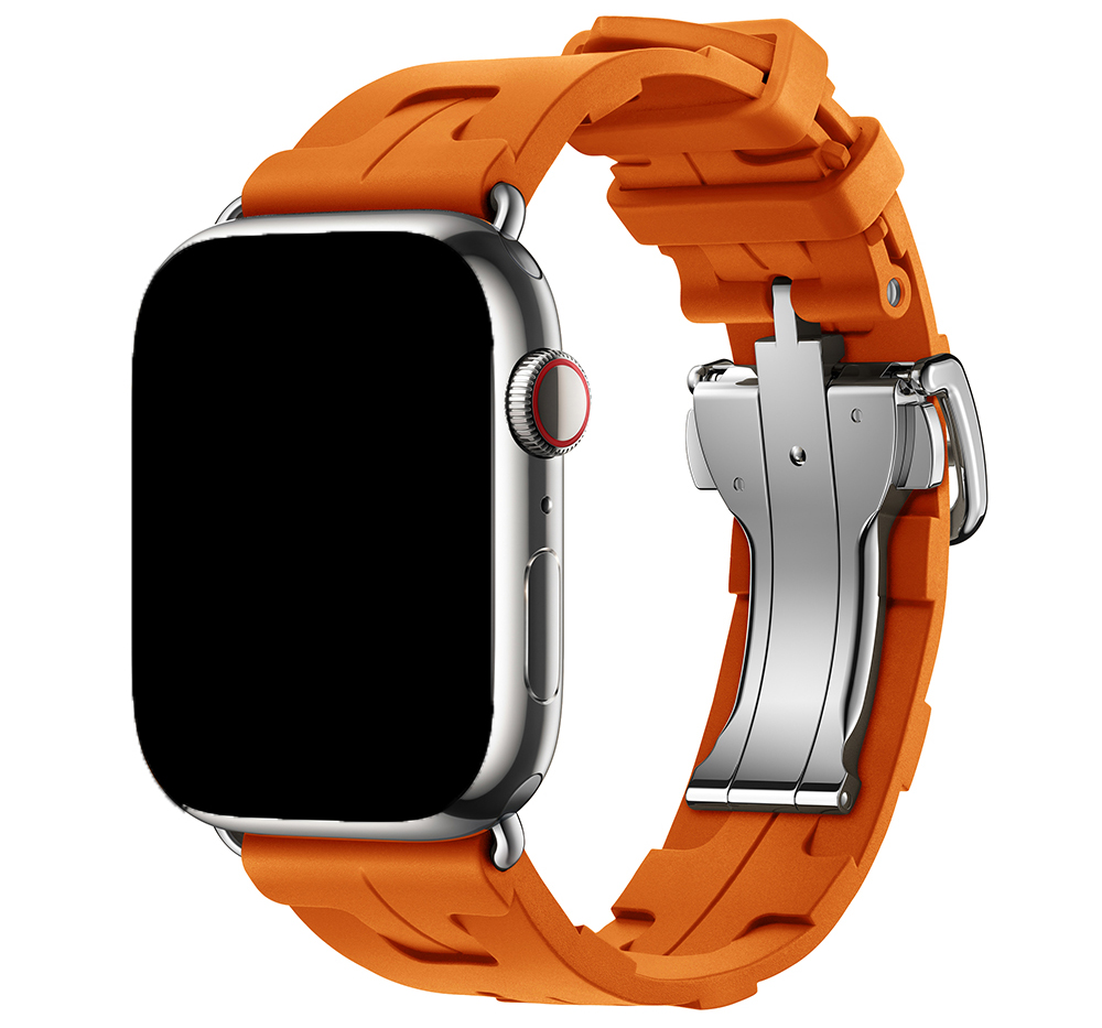 Hermes apple watch strap orange top